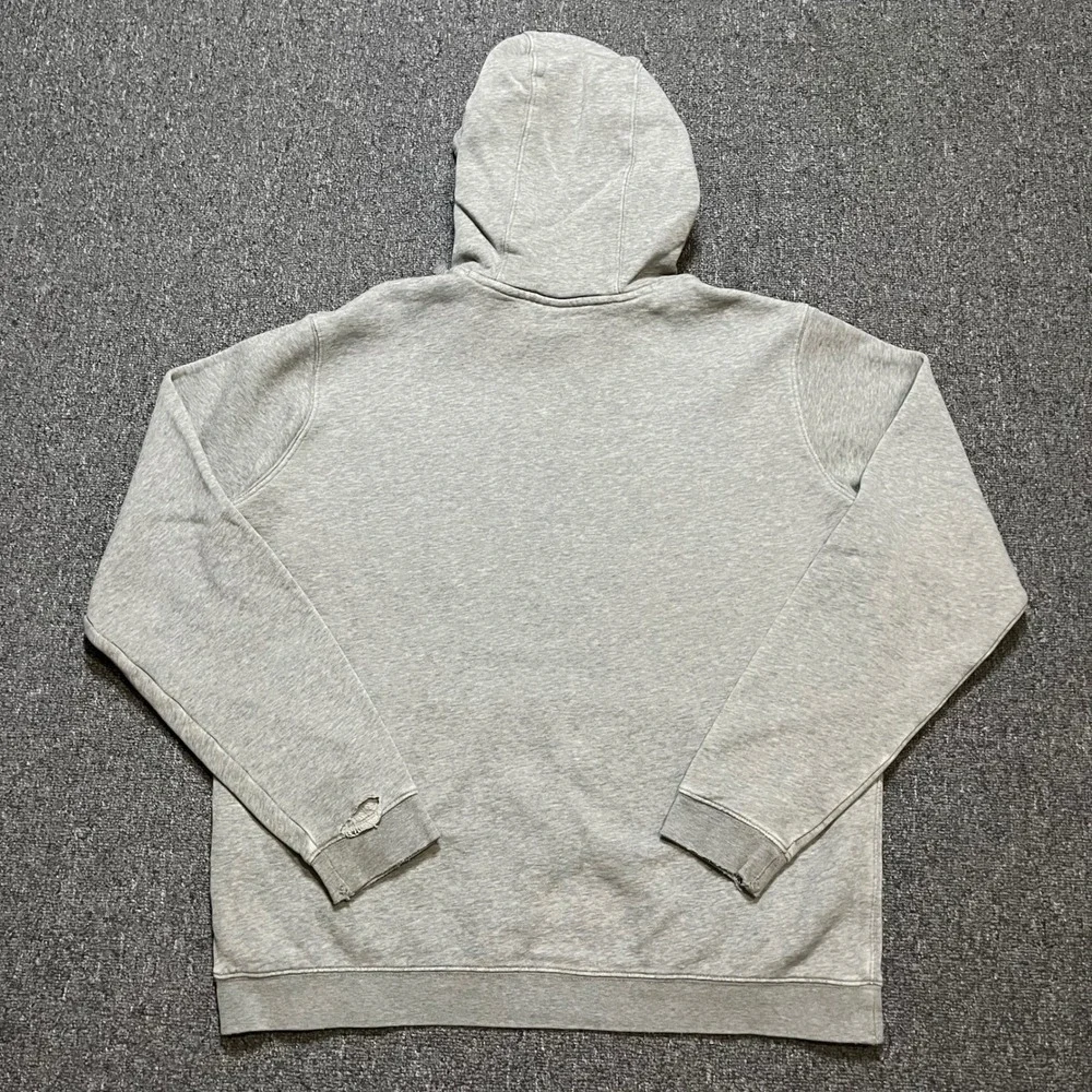Y2K‎ Nike Grey Pullover Hoodie Long Sleeve Athletic Size L White Swoosh